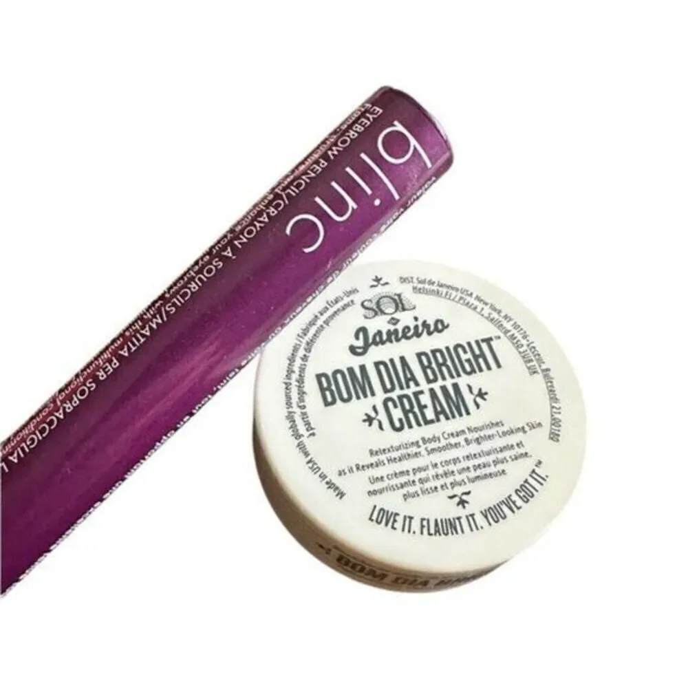 NIB - BLINC Eyebrow Pencil - Shade Light Brunette & SOL Janeiro Bom Bright Cream